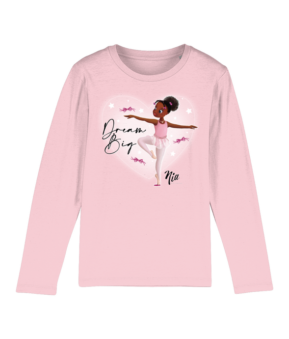 Nia Ballerina Long Sleeve Top - Passe Releve Ballet Pose